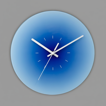 Sunset Design | Large Modern Glass Wall Clock 30 cm