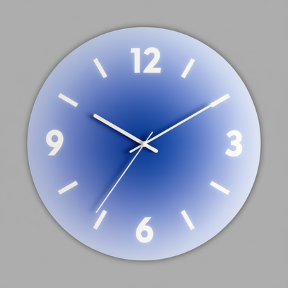 Sunset Design | Large Modern Glass Wall Clock 30 cm