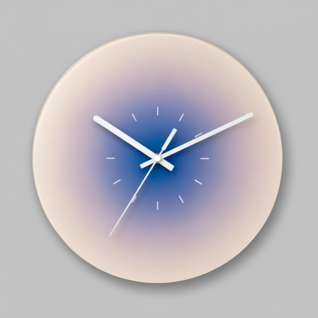 Sunset Design | Large Modern Glass Wall Clock 30 cm