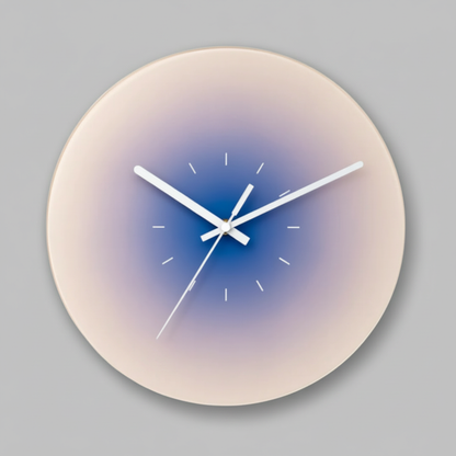 Sunset Design | Large Modern Glass Wall Clock 30 cm