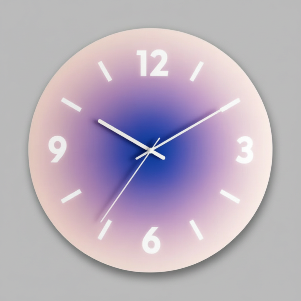 Sunset Design | Large Modern Glass Wall Clock 30 cm