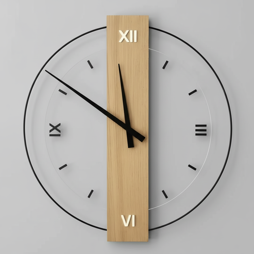 Aurra | Large Silent Wooden Wall Clock