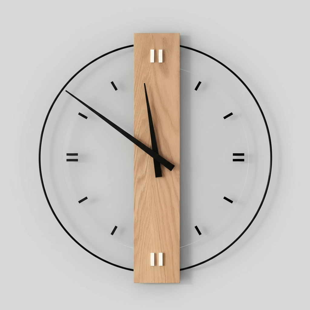 Aurra | Large Silent Wooden Wall Clock