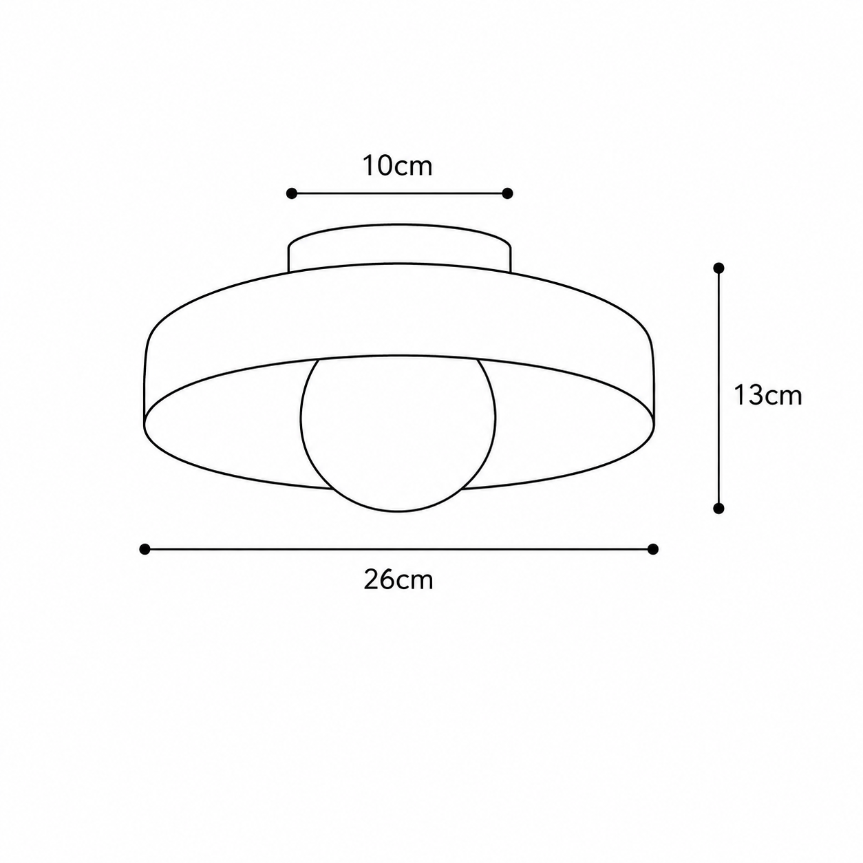 Lumaris - Vintage-Style Flush Ceiling Light