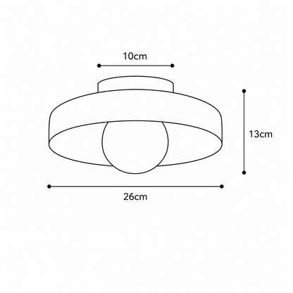 Lumaris - Vintage-Style Flush Ceiling Light