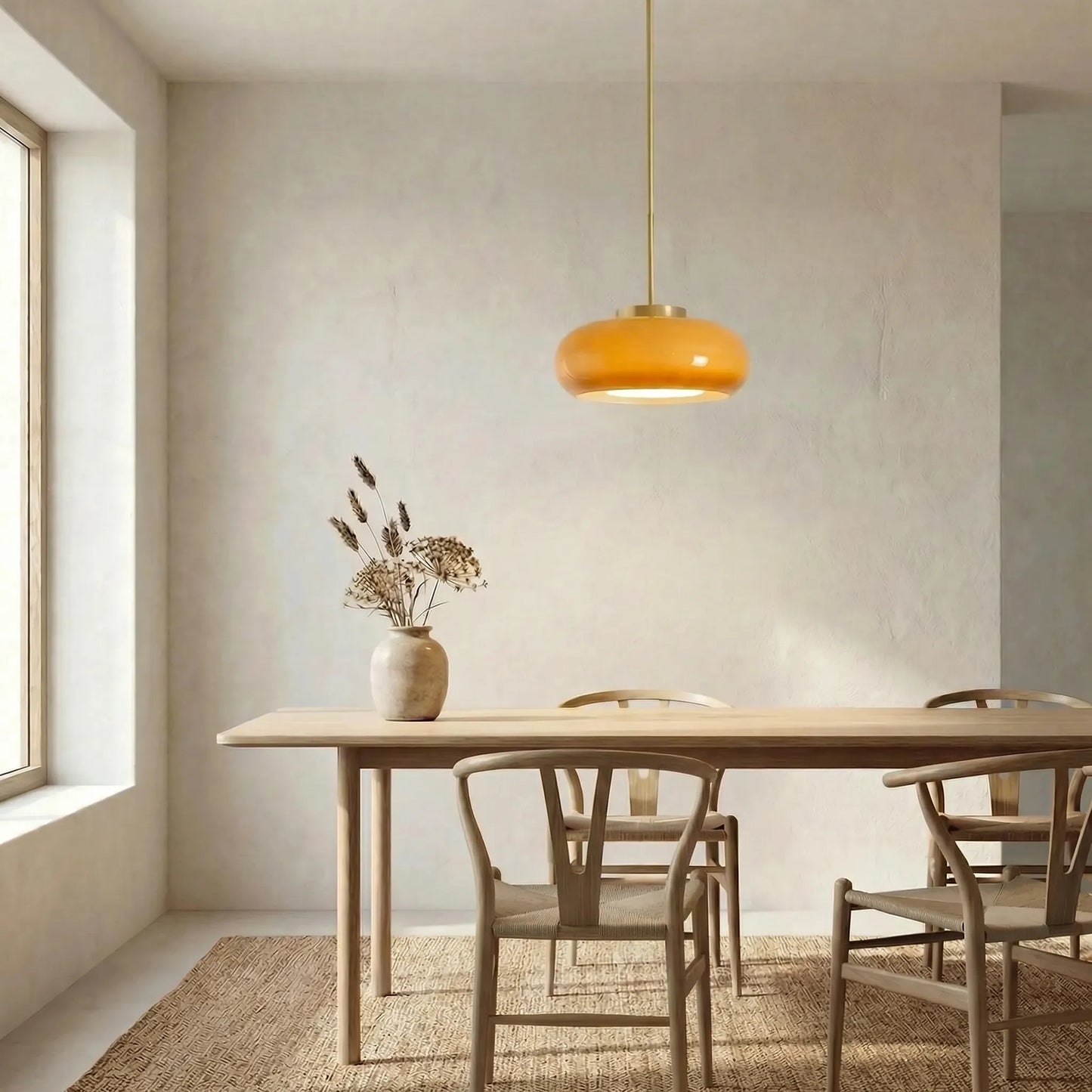Lumaveil - Rounded Glass Pendant Ceiling Lamp