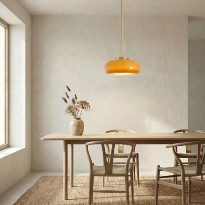 Lumaveil - Rounded Glass Pendant Ceiling Lamp