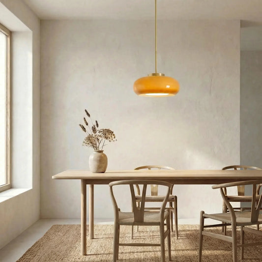 Lumaveil - Rounded Glass Pendant Ceiling Lamp