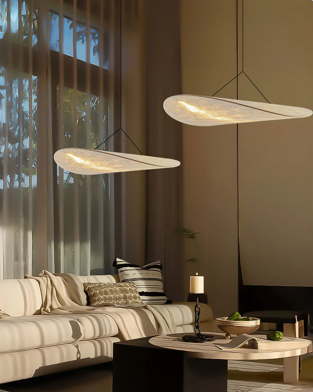 Lumenara - Sculptural Ribbon-Form Pendant Lamp