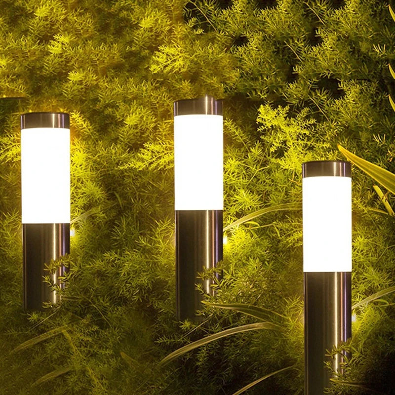 Lumipath - Modern Cylindrical Solar Outdoor Pathway Lights