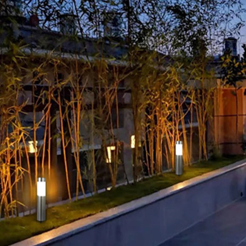 Lumipath - Modern Cylindrical Solar Outdoor Pathway Lights