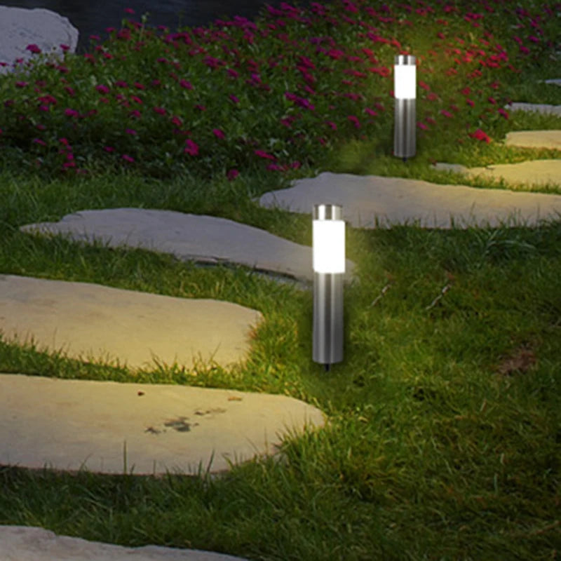 Lumipath - Modern Cylindrical Solar Outdoor Pathway Lights