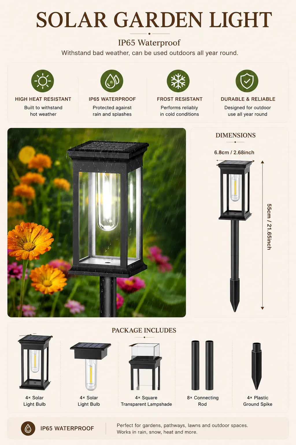 Lumitrail - Classic Lantern Style Solar Pathway Lights