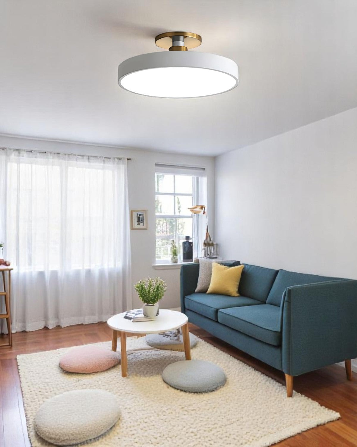 Lumivara - Semi-Flush Circular Ceiling Lamp