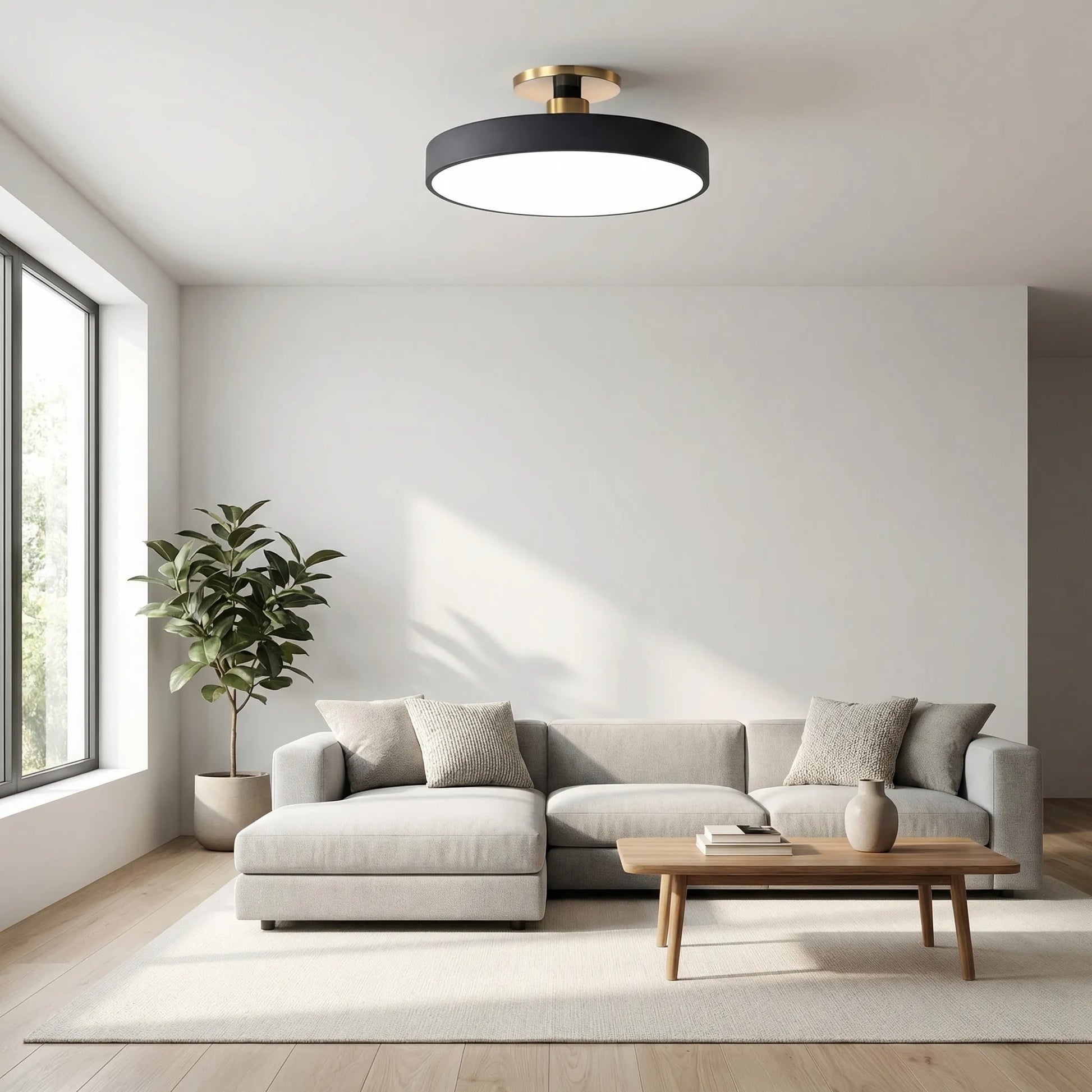 Lumivara - Semi-Flush Circular Ceiling Lamp