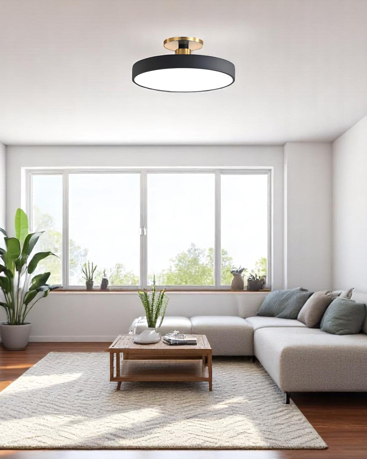 Lumivara - Semi-Flush Circular Ceiling Lamp