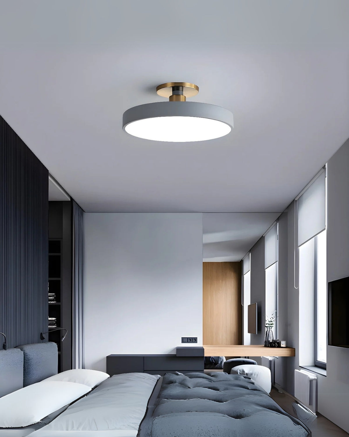 Lumivara - Semi-Flush Circular Ceiling Lamp