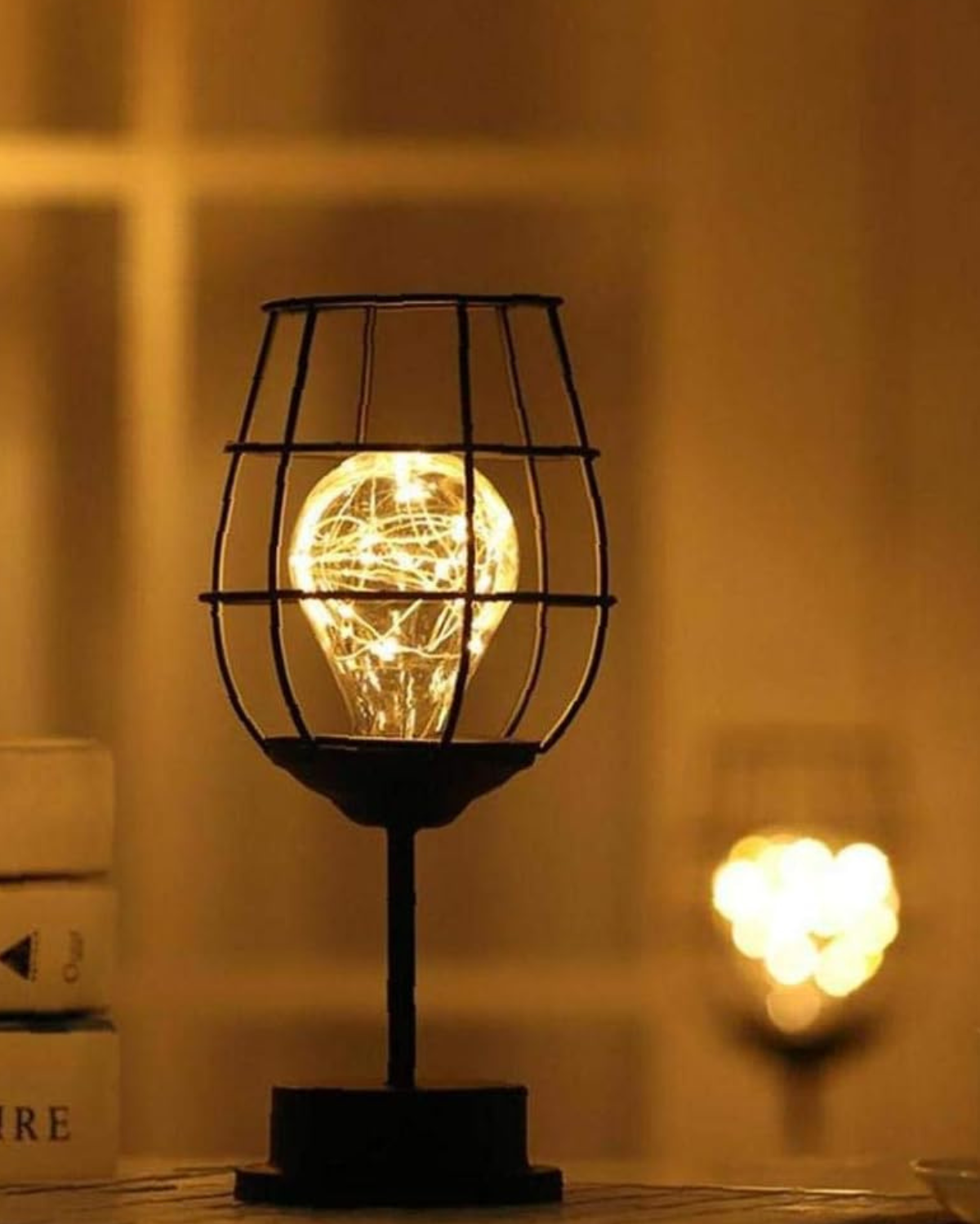 Lumiveil - Open Cage-Frame Sculptural Table Lamp