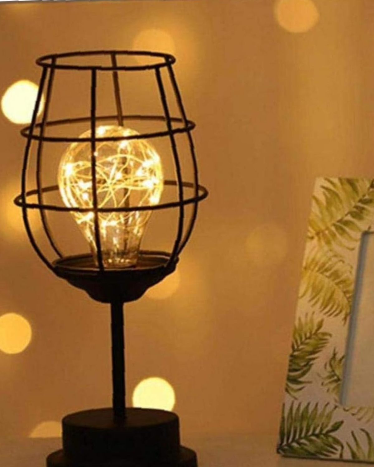 Lumiveil - Open Cage-Frame Sculptural Table Lamp