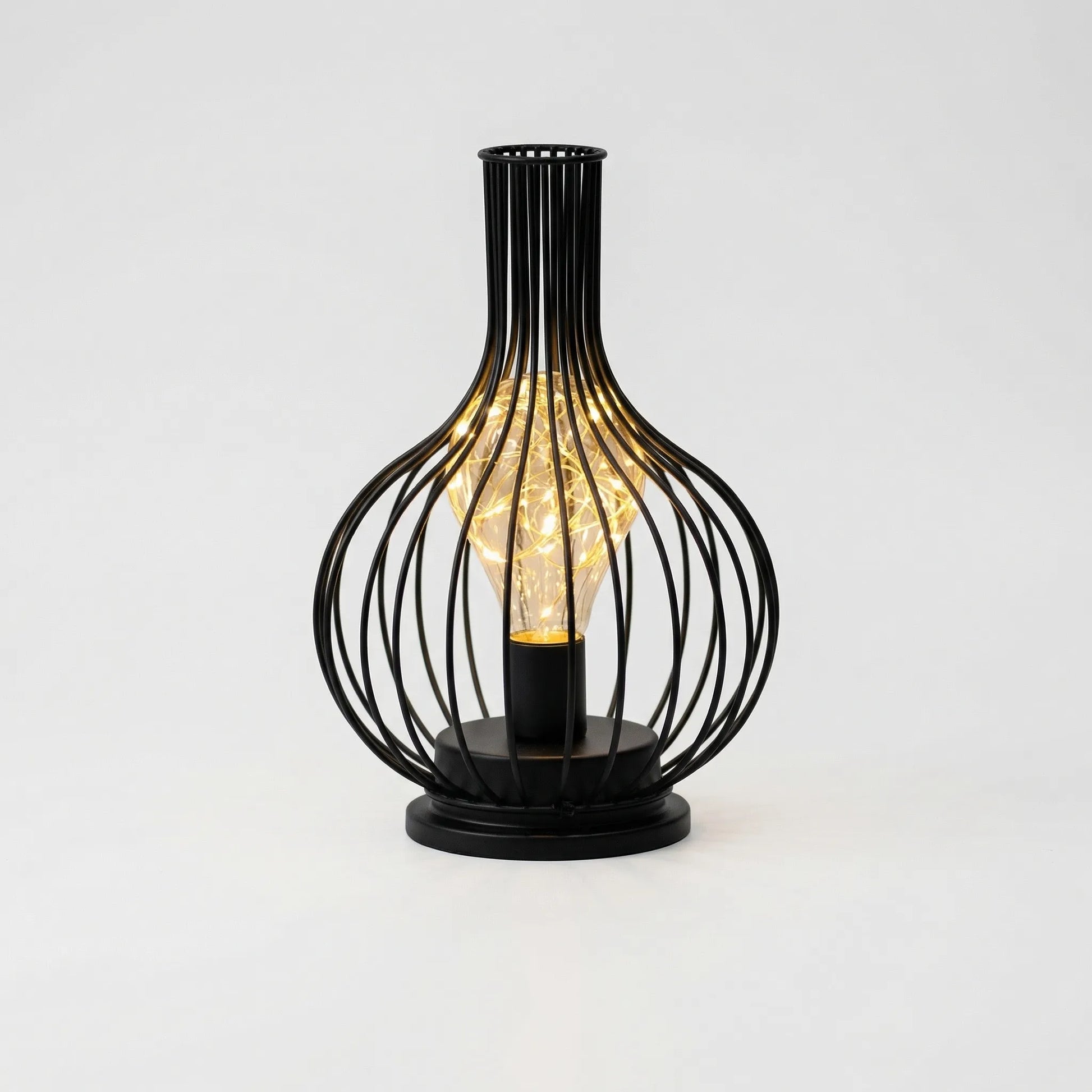 Lumiveil - Open Cage-Frame Sculptural Table Lamp