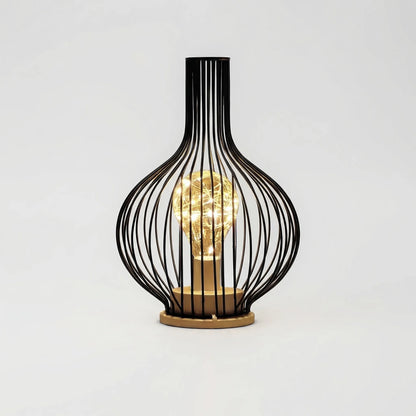 Lumiveil - Open Cage-Frame Sculptural Table Lamp