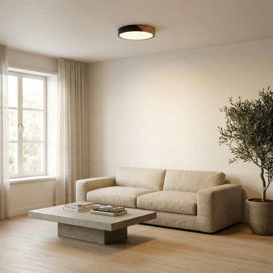 Lumnara - Round Flush-Mount Minimalist Ceiling Light