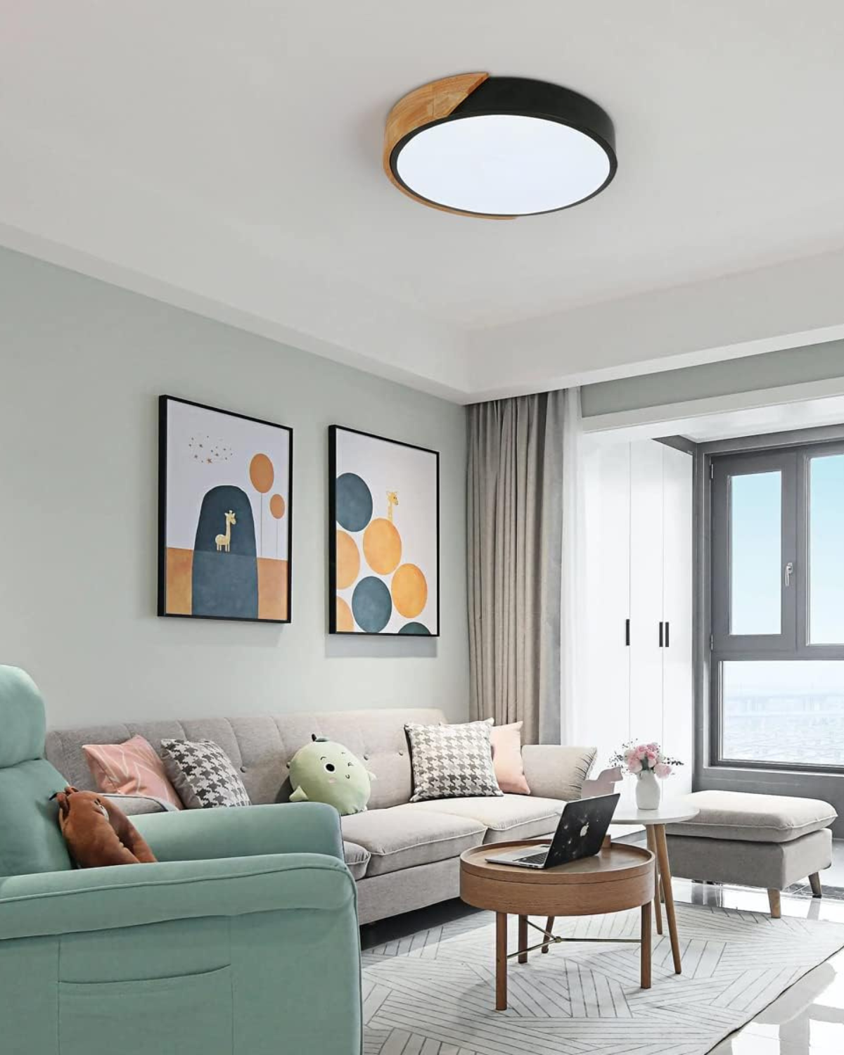 Lumnara - Round Flush-Mount Minimalist Ceiling Light