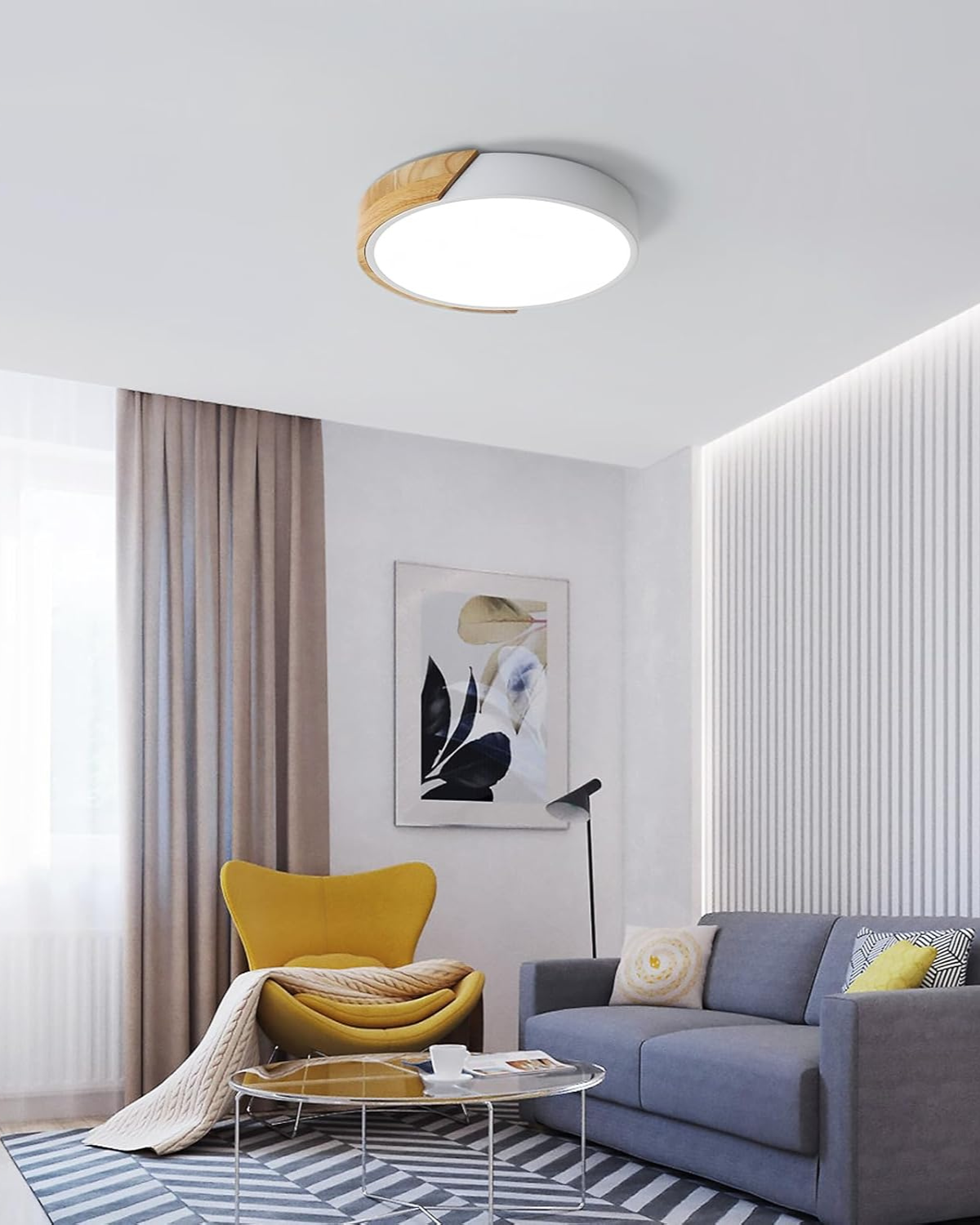Lumnara - Round Flush-Mount Minimalist Ceiling Light
