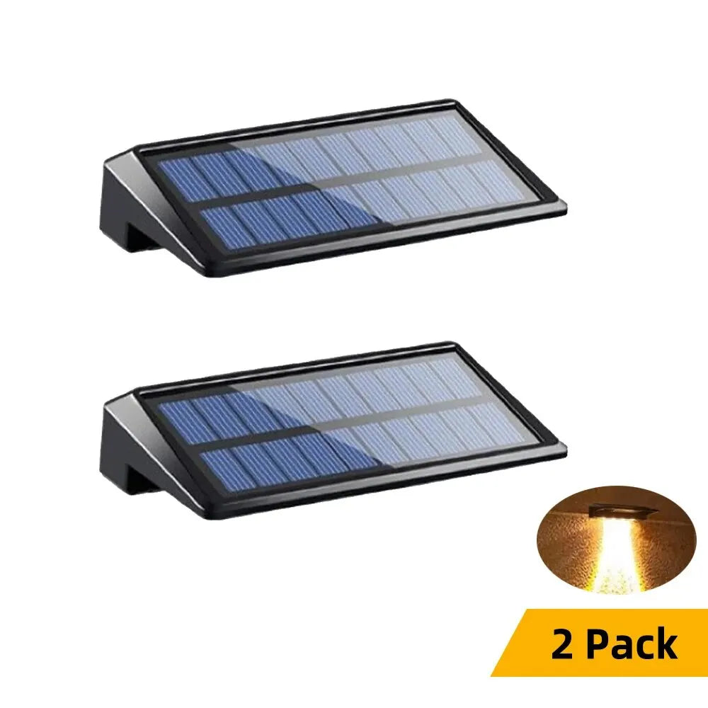 Lumora - 2 Wedge-Shaped Solar Wall Lights