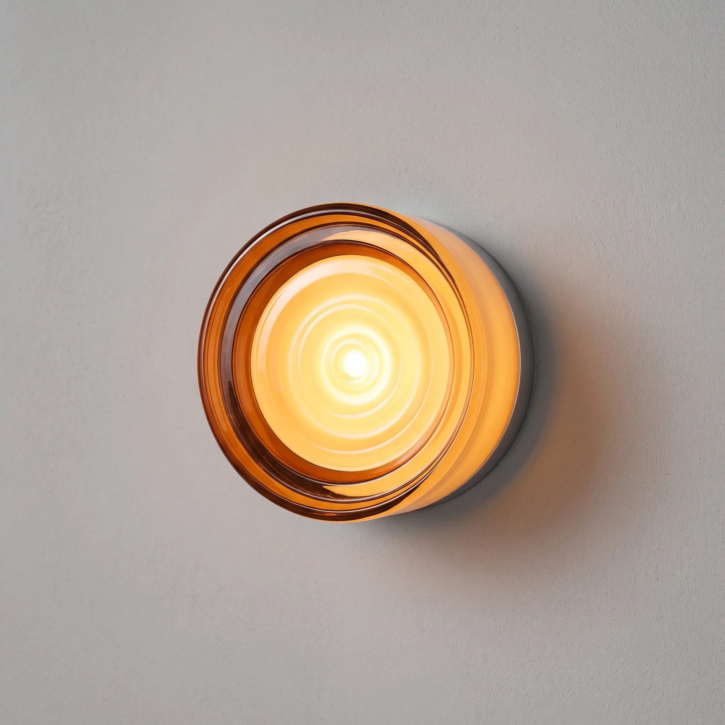 Lumorro - Round Ripple Wall Sconce - Warm LED Accent Light