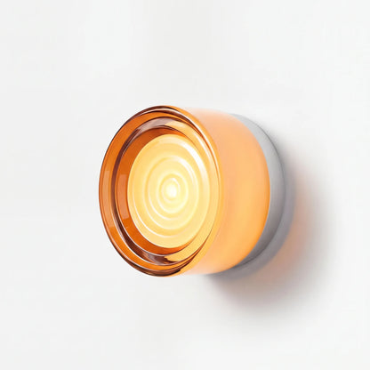 Lumorro - Round Ripple Wall Sconce - Warm LED Accent Light