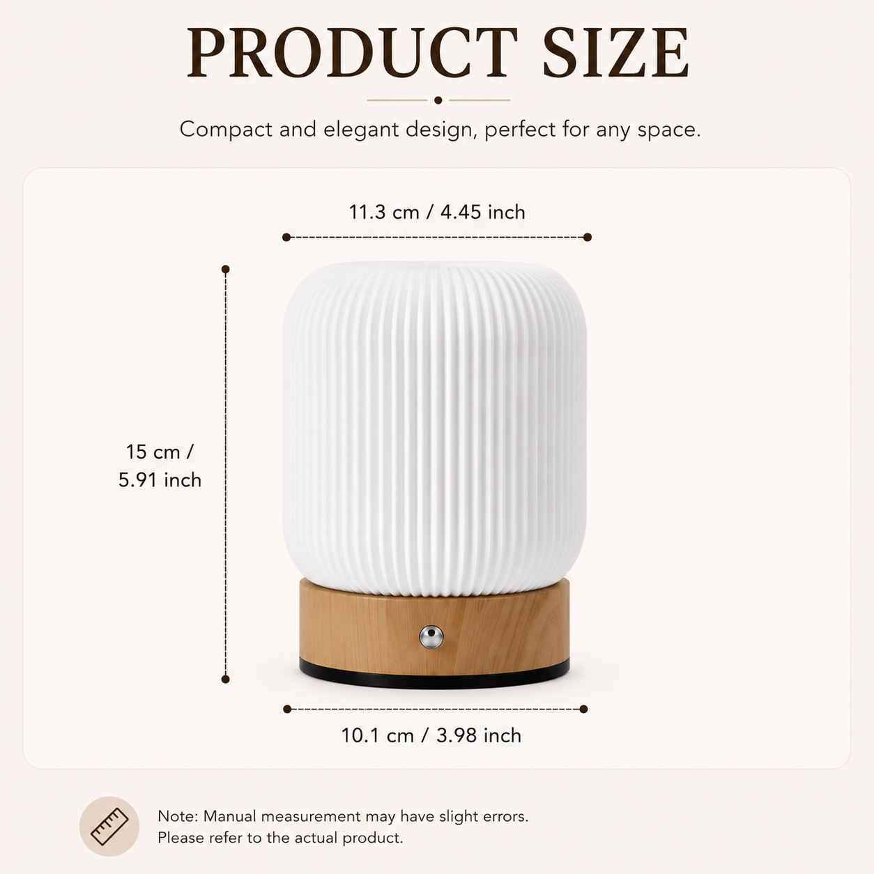 Lumvara - Wireless Bedside Lamp - Rechargeable Touch Table Lamp