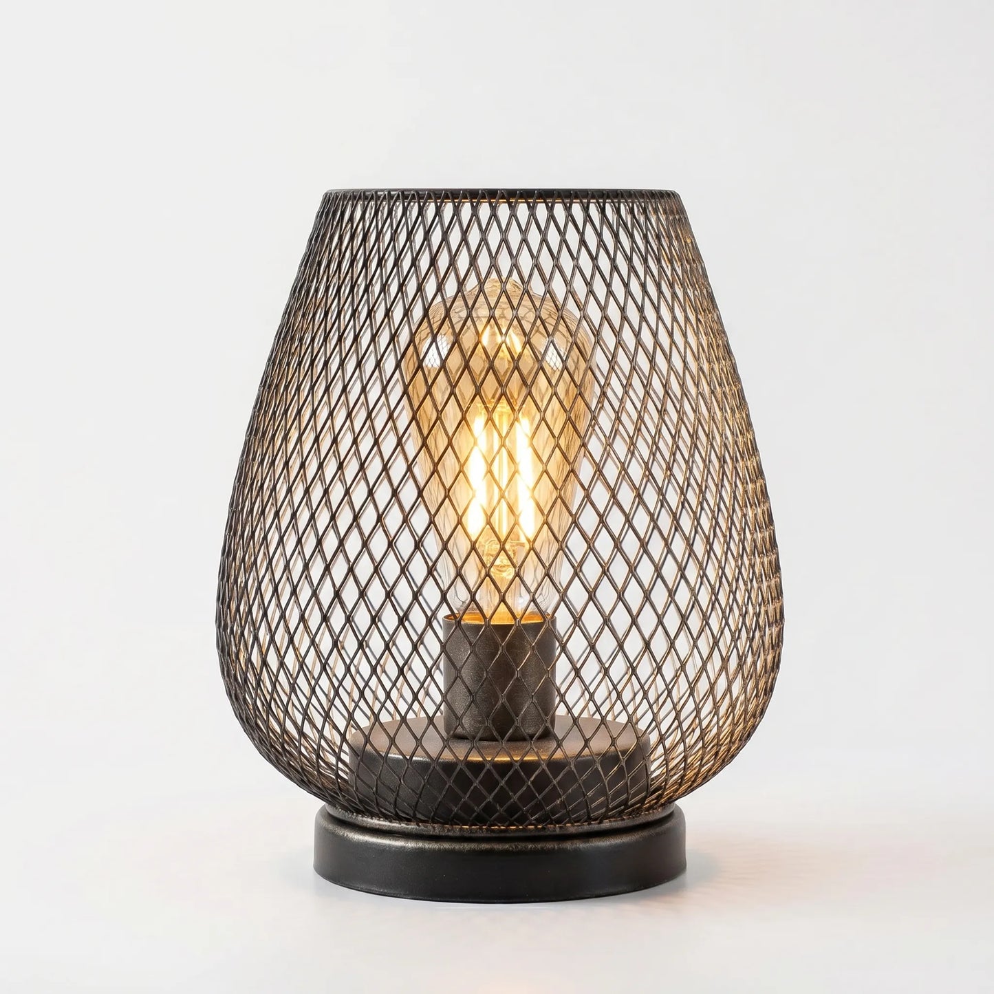 Lumwyn - Battery-Powered Mesh Lantern Table Lamp