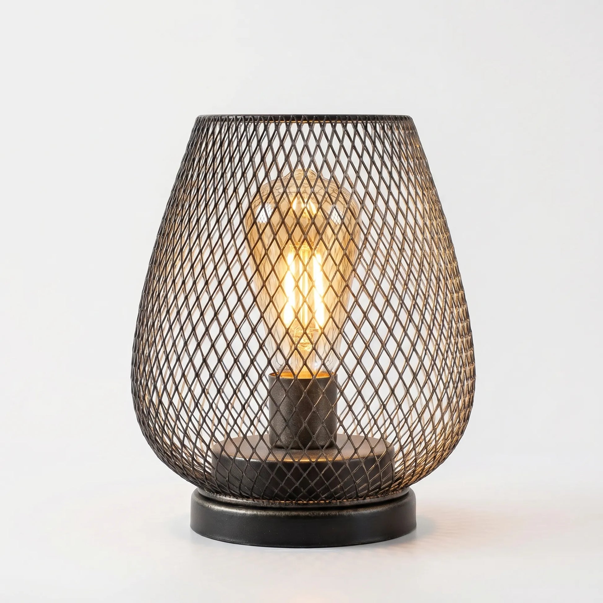 Lumwyn - Battery-Powered Mesh Lantern Table Lamp