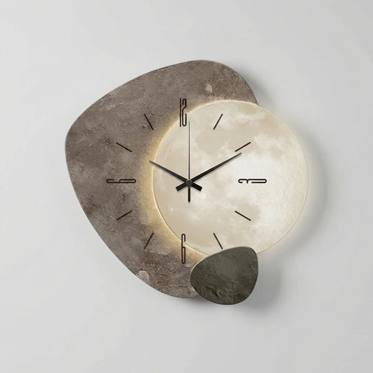 Lunorva - Moon Motif Organic-Shaped Wall Clock