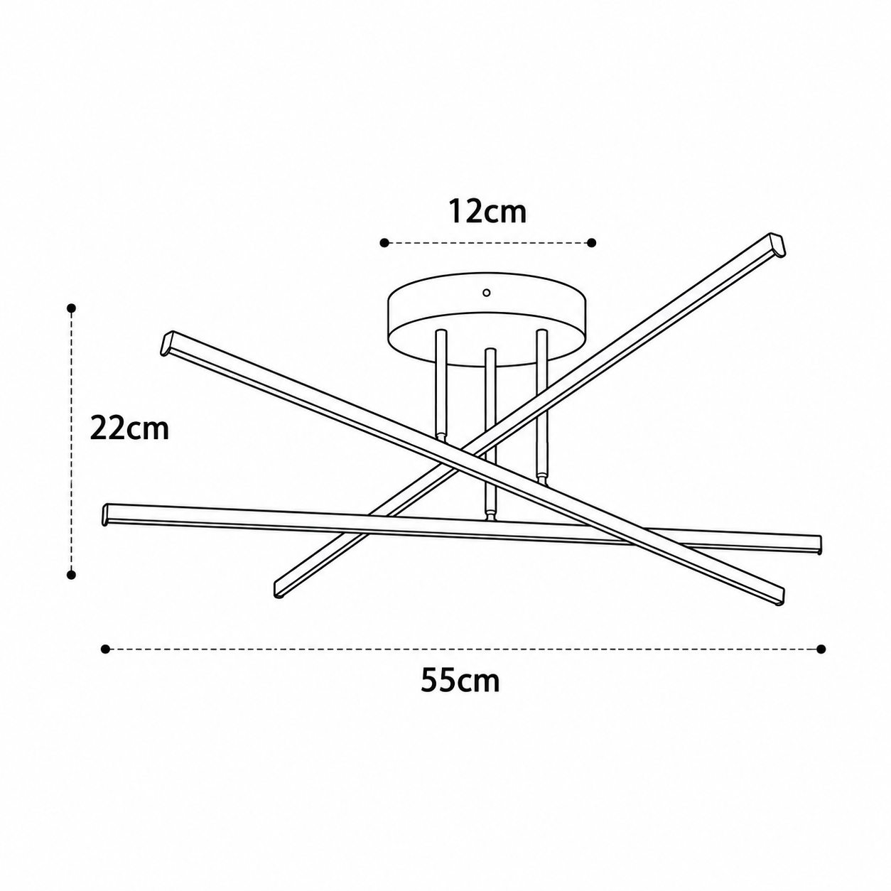 Luxiven - Nordic Geometric LED Ceiling Light