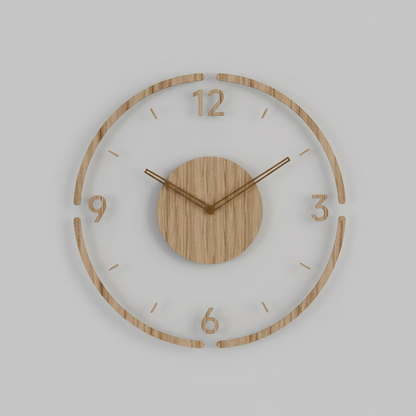 Nock | Modern Wall Clock 30 cm Acrylic and Wood Design