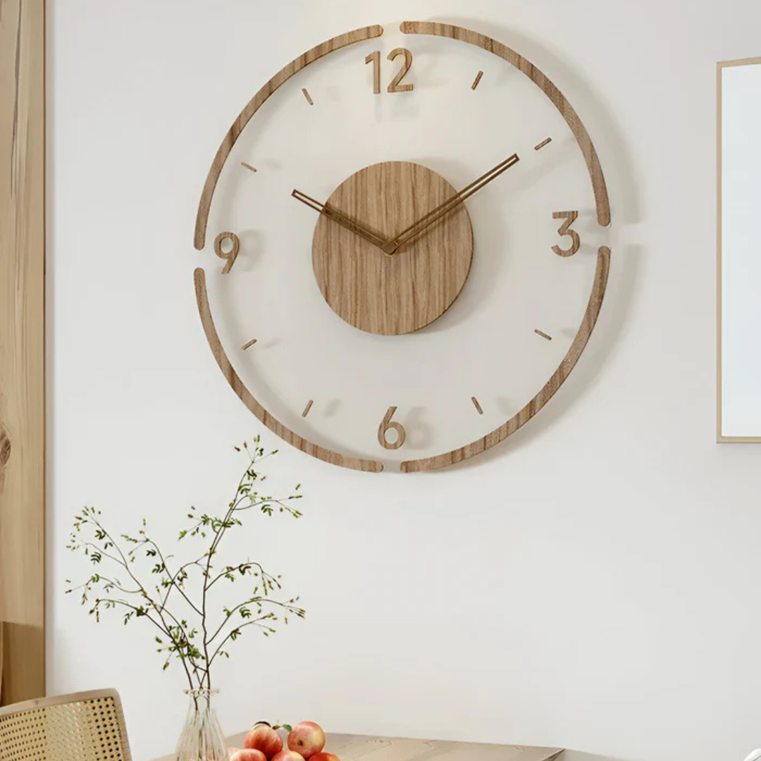 Nock | Modern Wall Clock 30 cm Acrylic and Wood Design 0