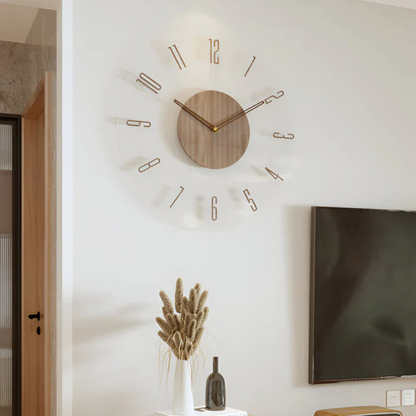 Nock | Modern Wall Clock 30 cm Acrylic and Wood Design 1