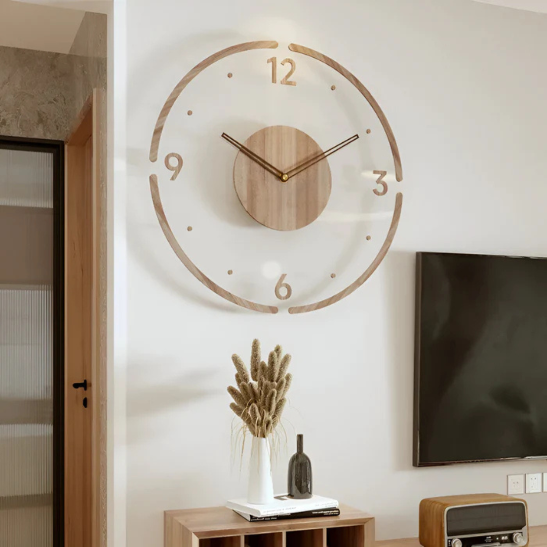 Nock | Modern Wall Clock 30 cm Acrylic and Wood Design 2