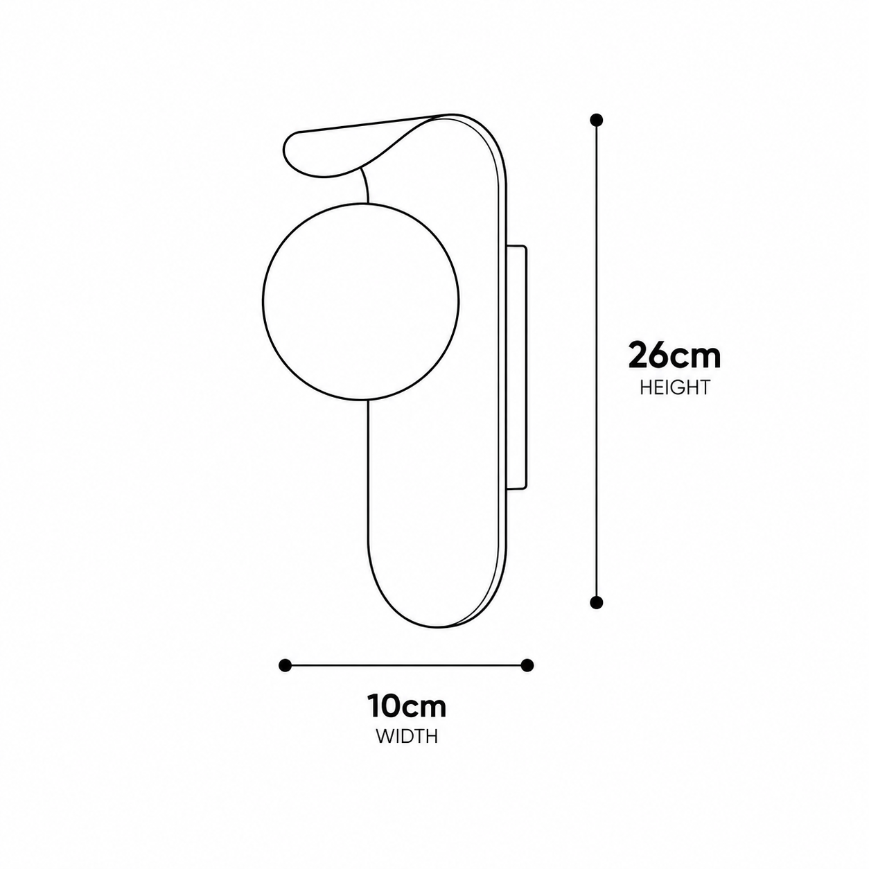 Nodura - Modern Curved Wall Sconce