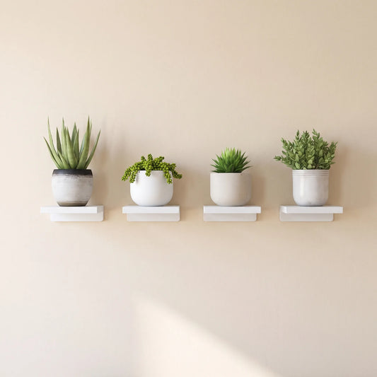 Nookra - Minimalist L-Shaped Floating Wall Shelves