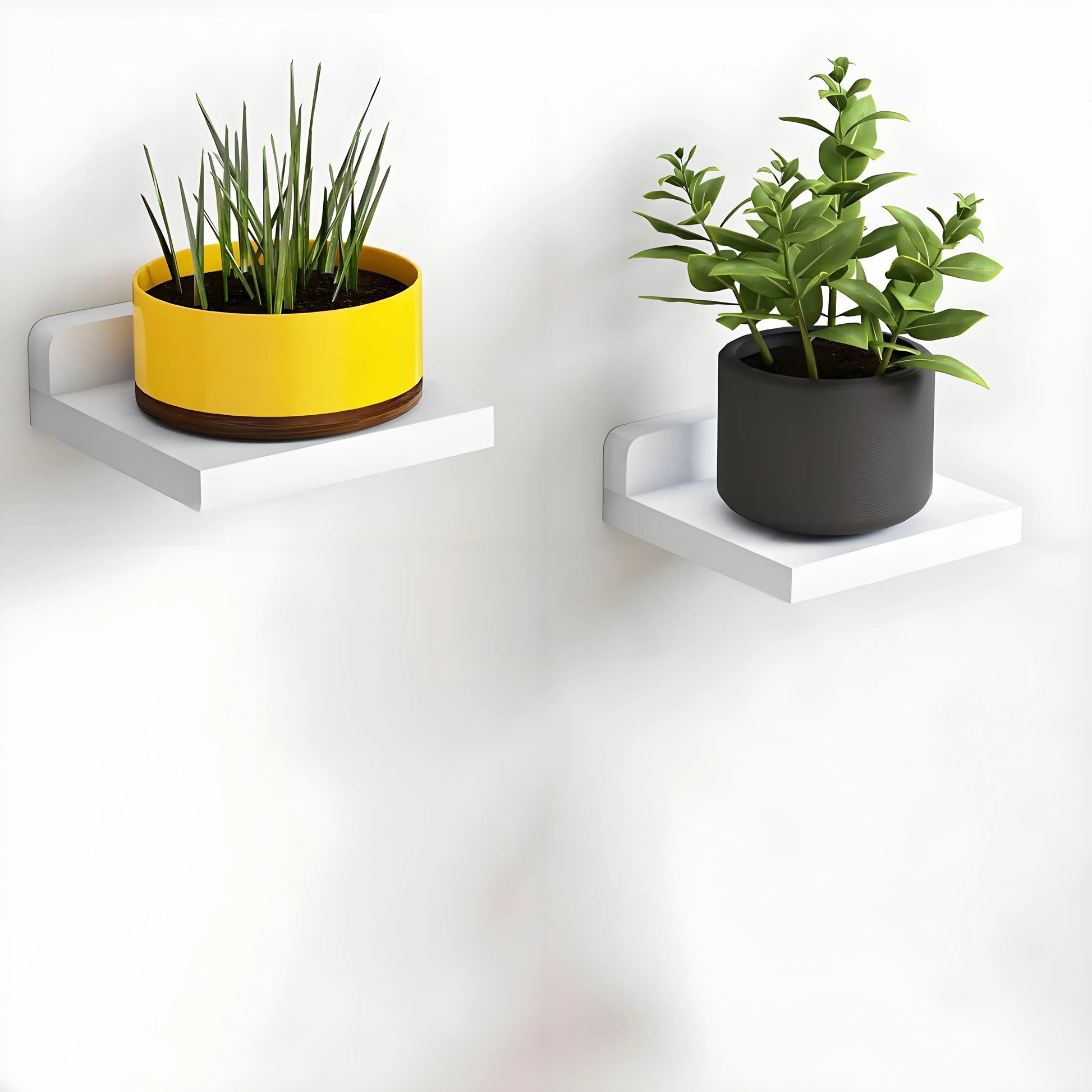 Nookra - Minimalist L-Shaped Floating Wall Shelves