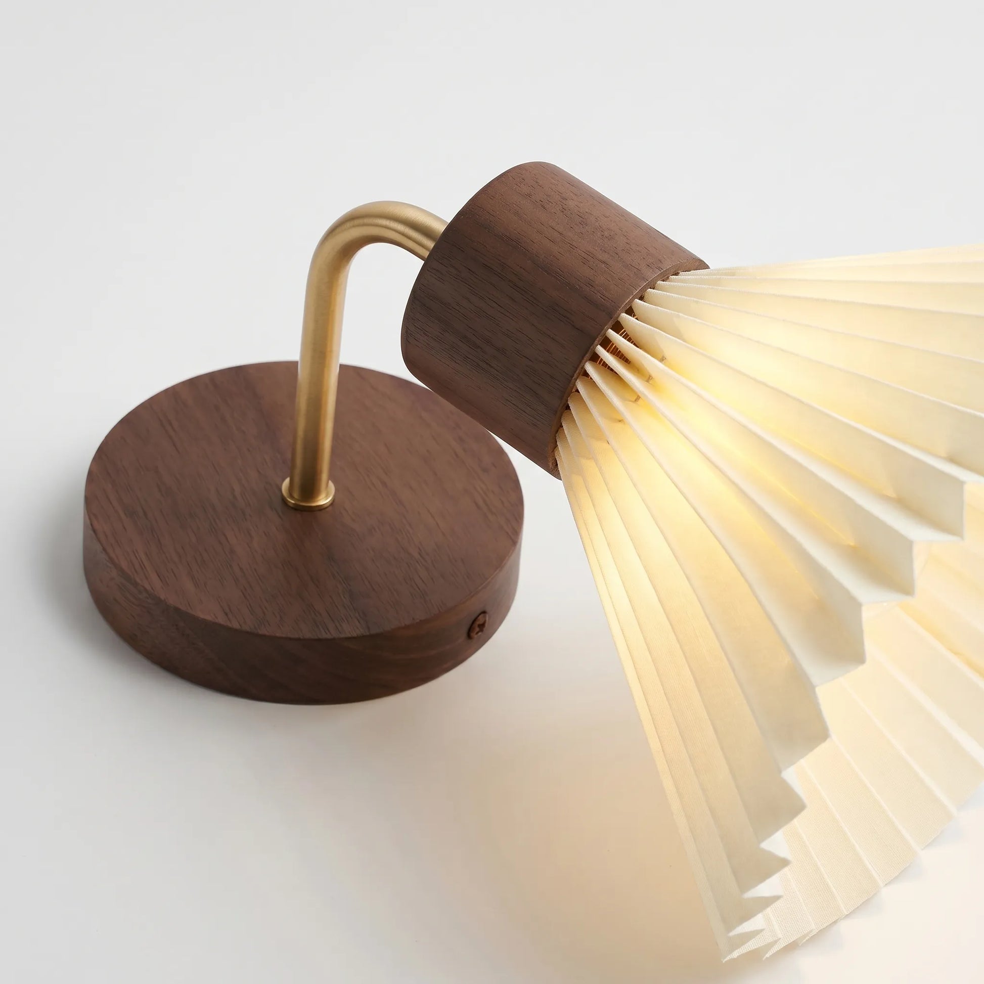 Nordvell - Nordic-Style Wall Sconce With Pleated Shade