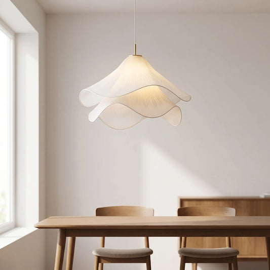 Petalux - Floral-Inspired Fabric Pendant Light