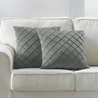 Quiltia - Quilted Diamond Throw Pillow Cover