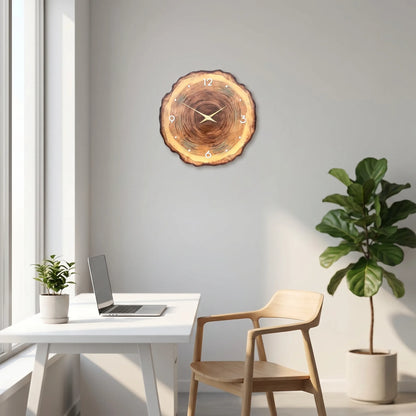 Rindara - Tree Ring Texture Wall Clock