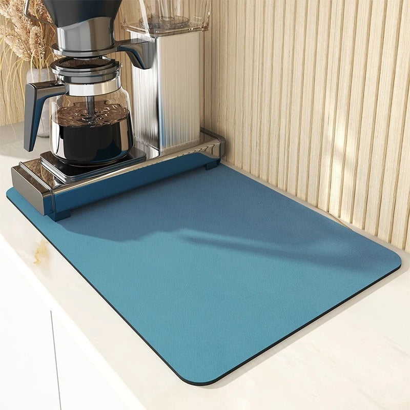 Draina - Absorbent Diatomite Drying Mat — Blue