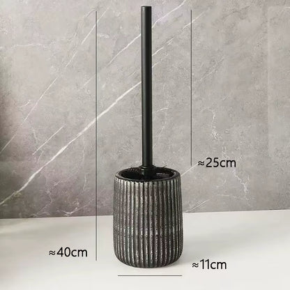 Rillora - Ribbed Ceramic Toilet Brush — Charcoal