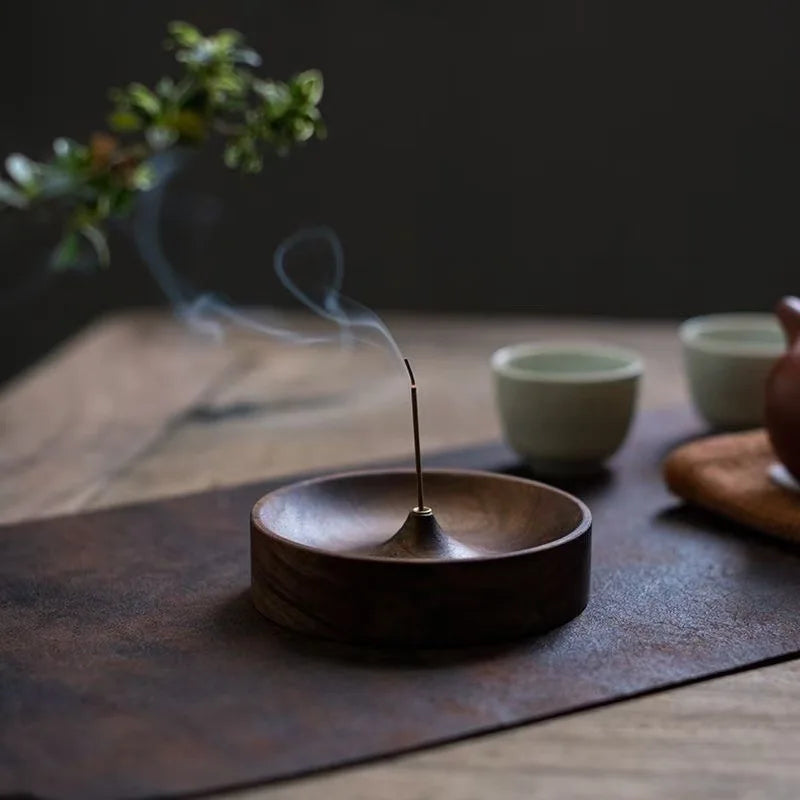 Ashora - Walnut Incense Holder with Ash Catcher